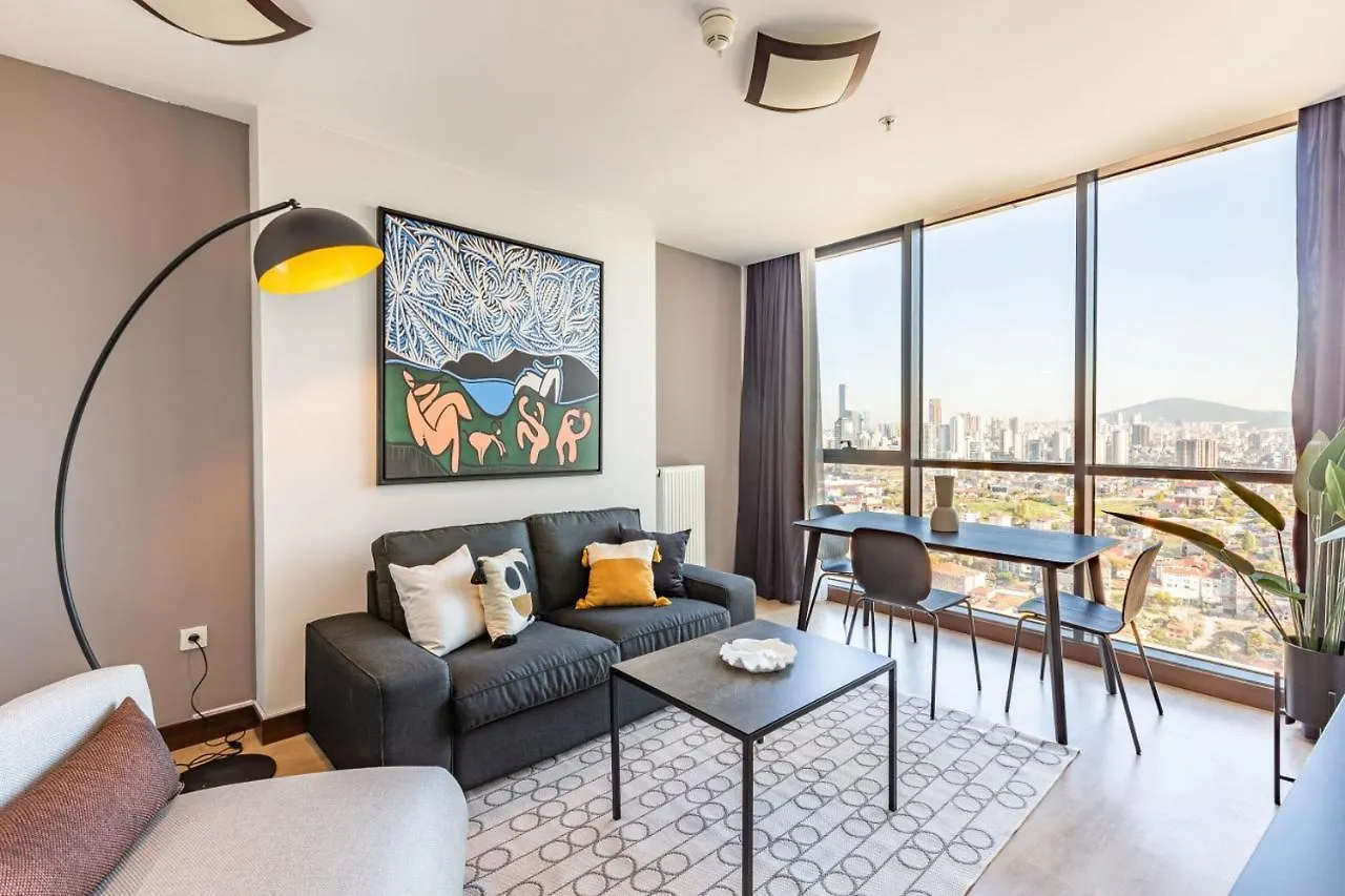 Апартаменты Charming Flat With Gorgeous City View In Atasehir Стамбул
